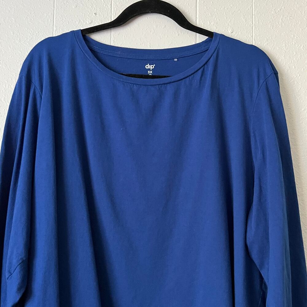 Dip Womens Long Sleeve T-Shirt 3X Organic Cotton Breathable Baselayer Minimalist - Picture 3 of 12
